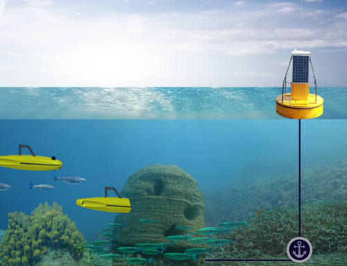 Introducing EONIOS, a fully Autonomous Underwater Vehicle (AUV) swarm system with AUV docking stations integrated in nature-based artificial reefs